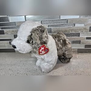 Ty - Herder - White and Gray Plush Dog Toy